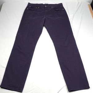 Lucky Brand Pants Men's 36/32 Pewter Blue 5 Pockets Design Slim Straight Leg